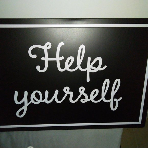 Metal HELP Yourself sign buffets parties chalkboard style - Picture 3 of 7